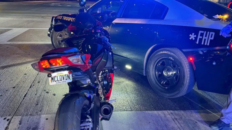 Florida Motorcyclist With McLovin Fake Plate Runs From Cops