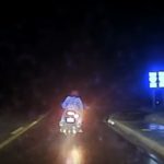 Motorcycle Rider Learns Wet Pavement Is Bad For Fleeing Police