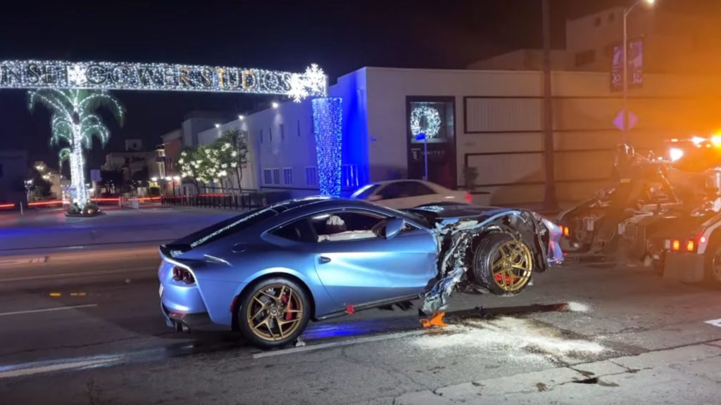 Check Out The Aftermath Of Michael B. Jordan’s Ferrari 812 Crash ...