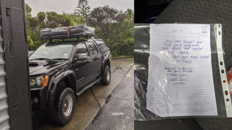 Stolen Truck Returned Undamaged And With A Written Apology Plus Presents