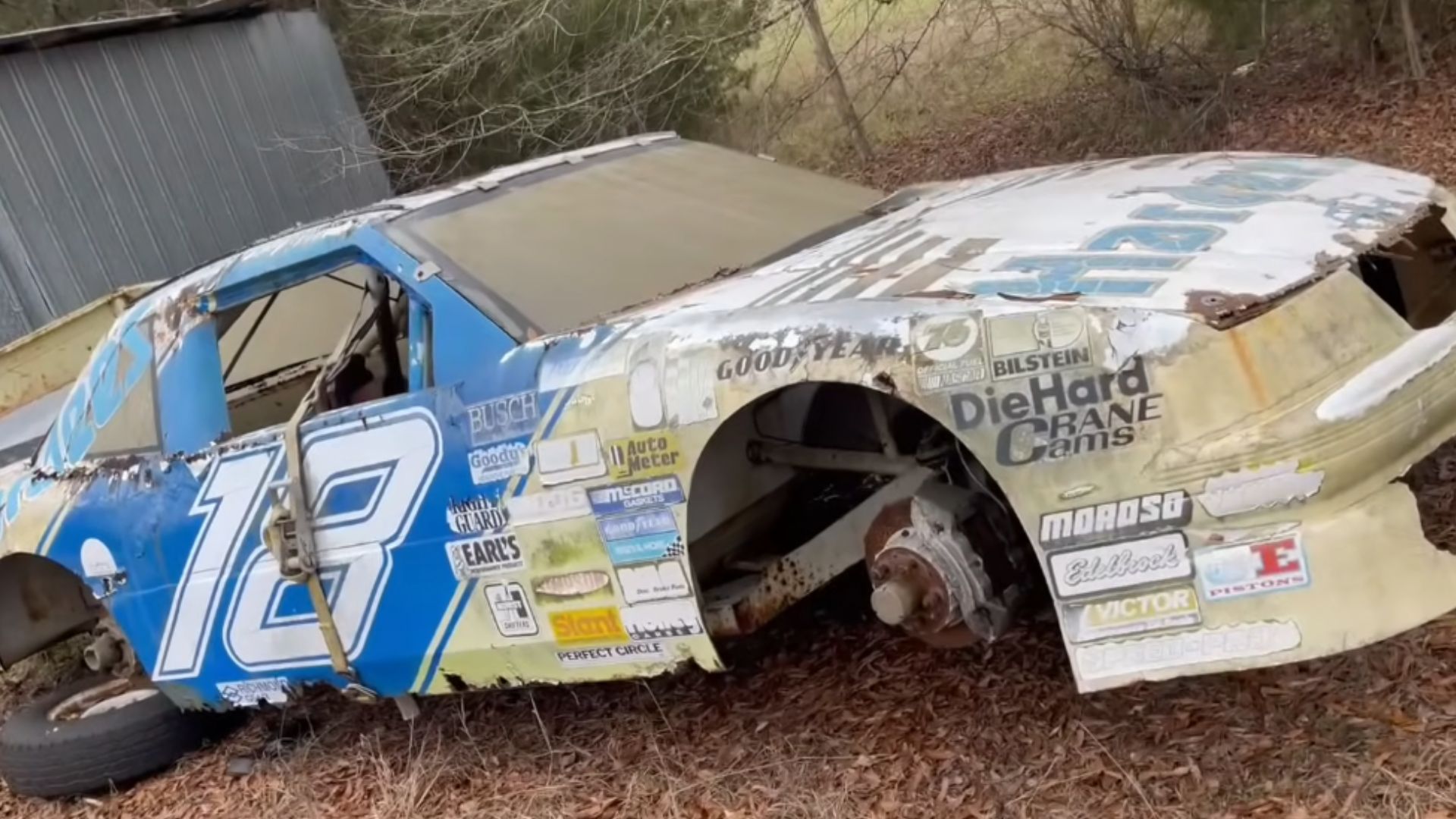 Days Of Thunder Movie Cars Were Just Dumped In The Woods 3