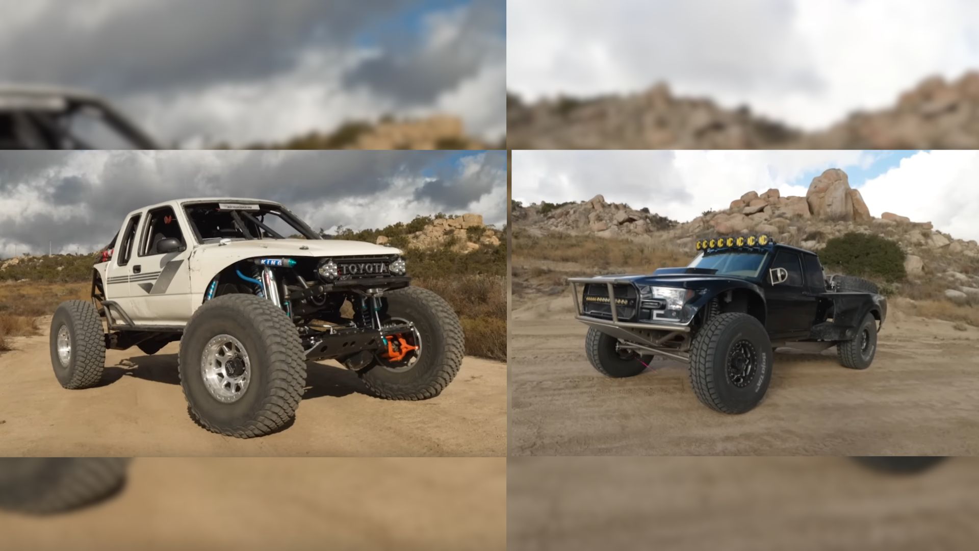 Watch Two Built Off-Road Trucks In A Nail-Biting Race