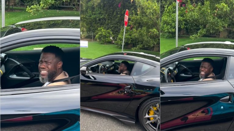 Kevin Hart Spotted In His Ferrari 812 Competizione