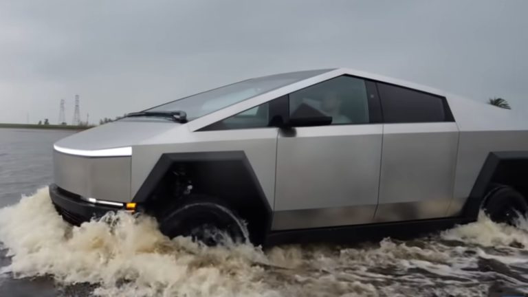 YouTuber Drives Cybertruck Through A Foot Of Water And Is Amazed