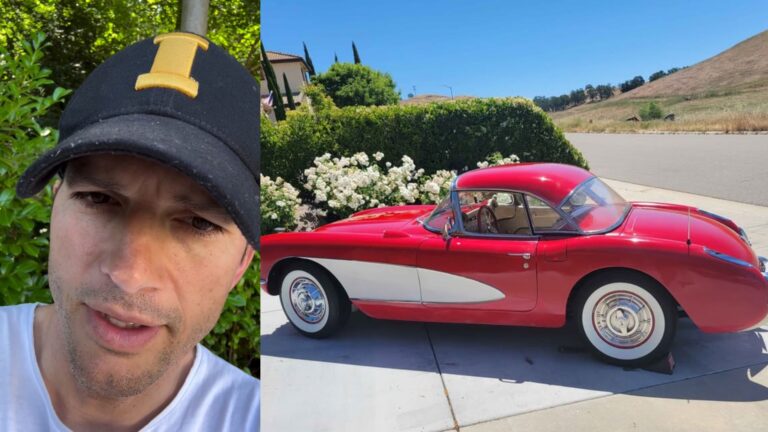 Ashton Kutcher’s Corvette Breaks Down