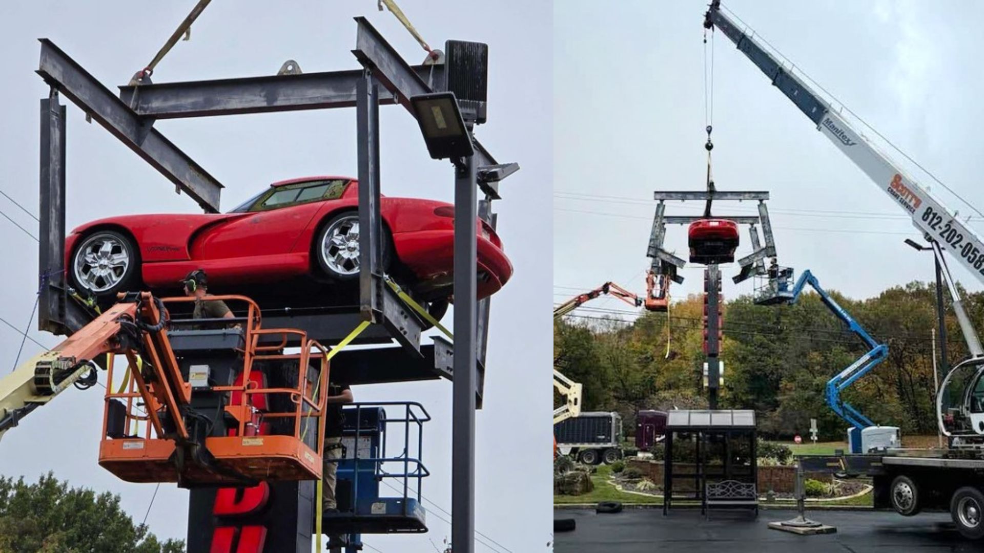 Real 1996 Dodge Viper Removed From Dealerships Sign