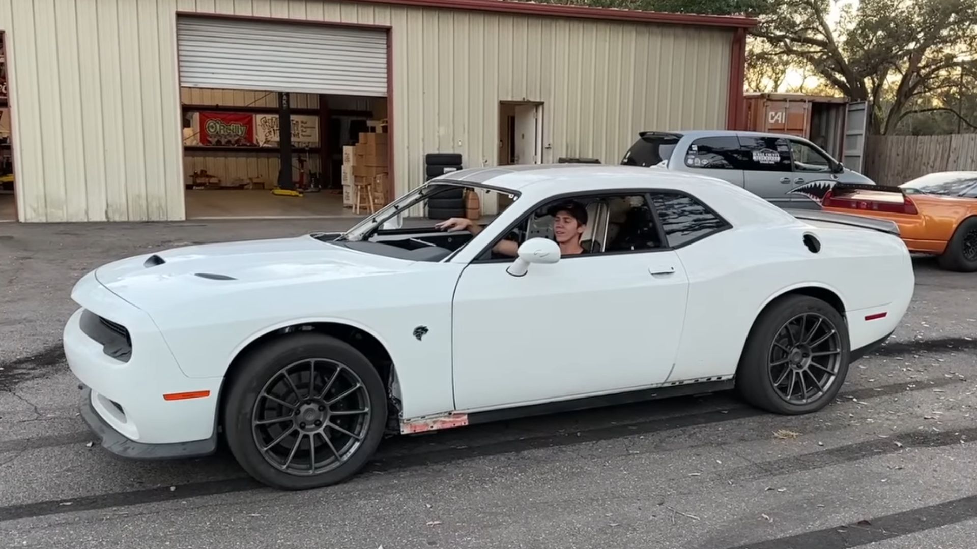 Dodge Hellcat Is Actually A Tesla Model S Plaid