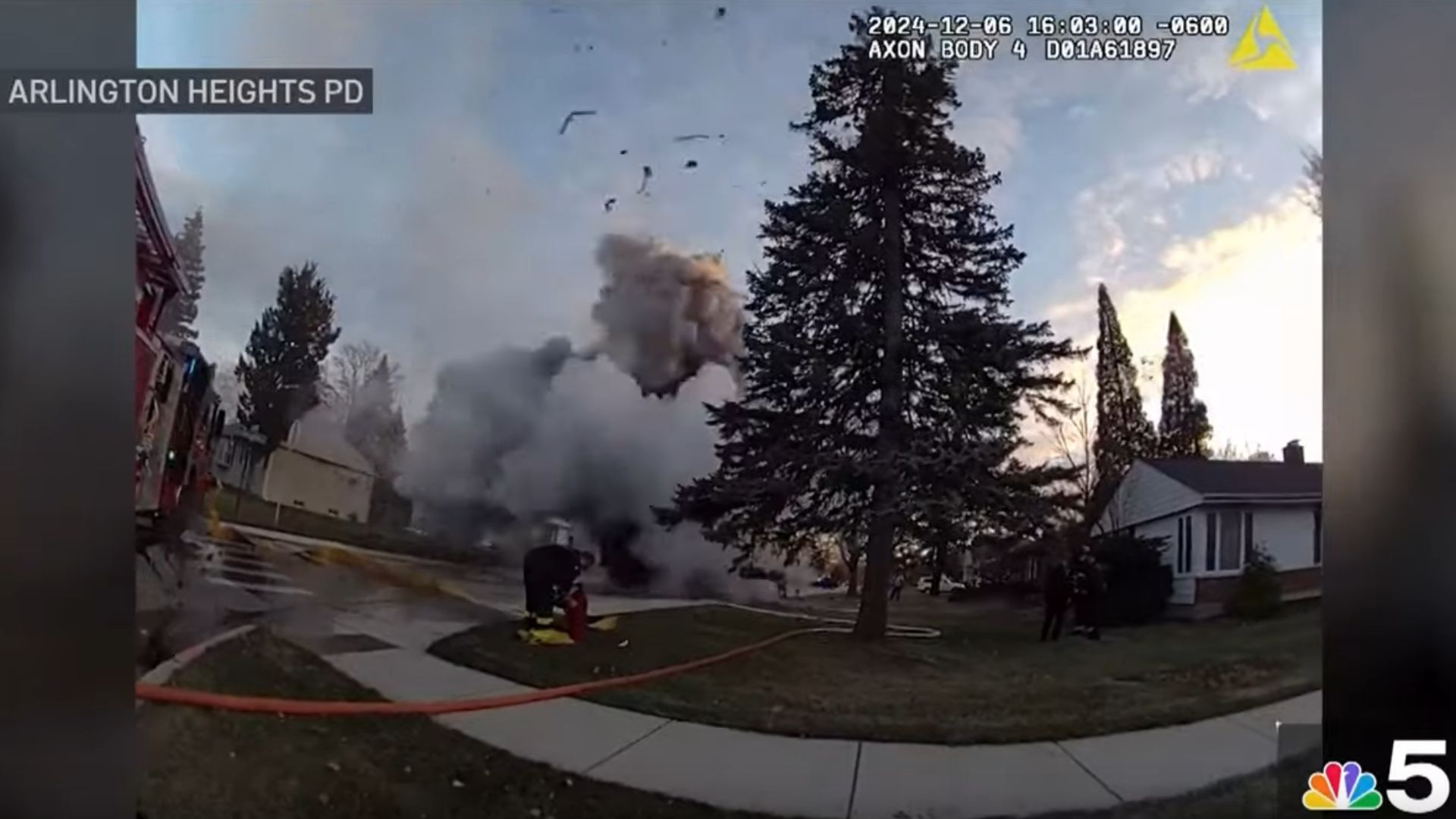 Garbage Truck Explosion Caught On Camera