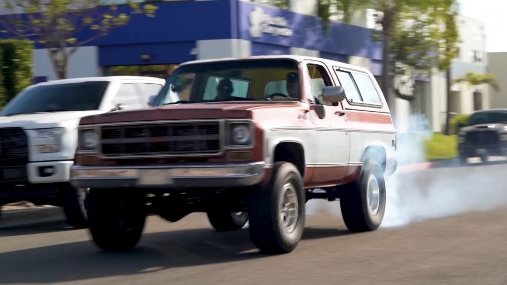 Monster Squarebody GMC Jimmy Is A Burnout King