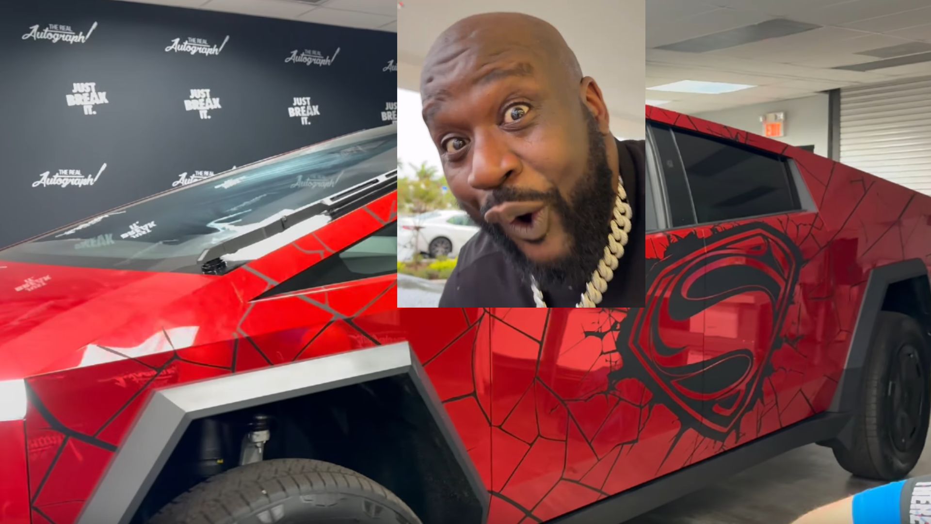 Shaq Gives Away A Custom Cybertruck