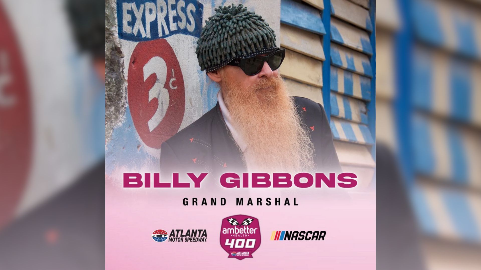 Bill Gibbons Of ZZ Top Named As Ambetter Health 400 Grand Marshal