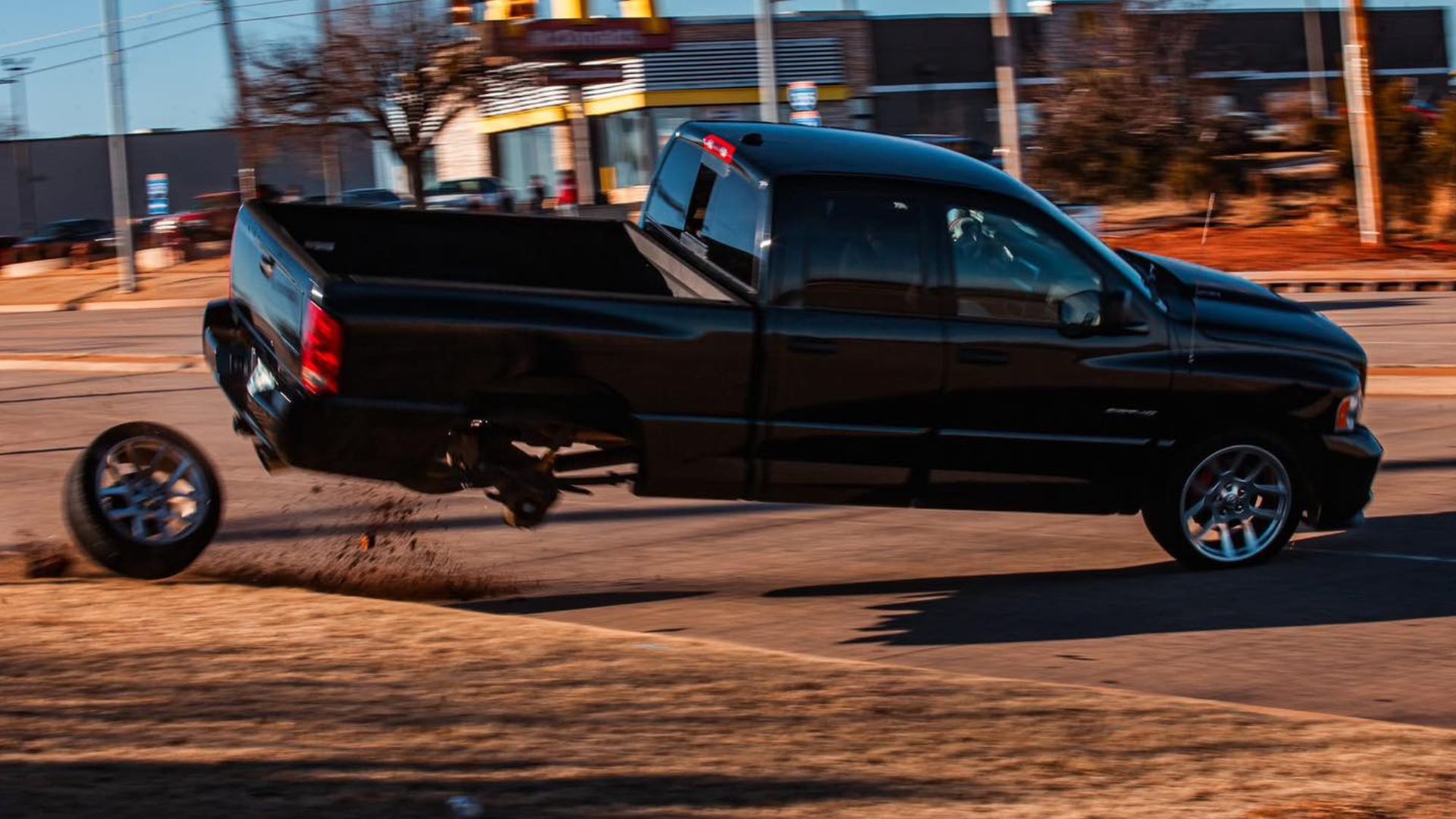 Dodge Ram SRT 10 Wrecks Leaving Cars And Coffee Meet