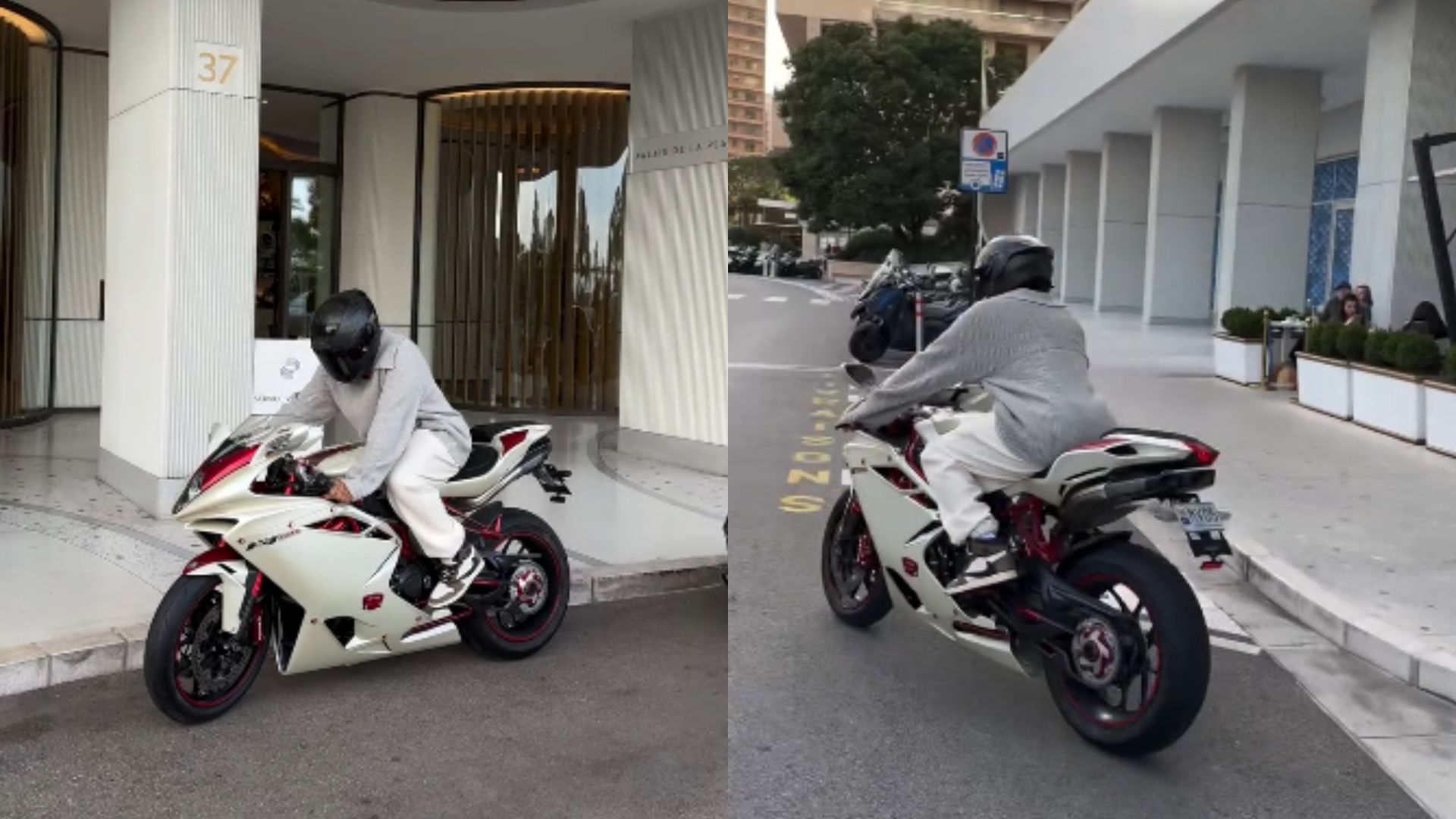 Lewis Hamilton Takes His Superbike For A Spin In Monaco