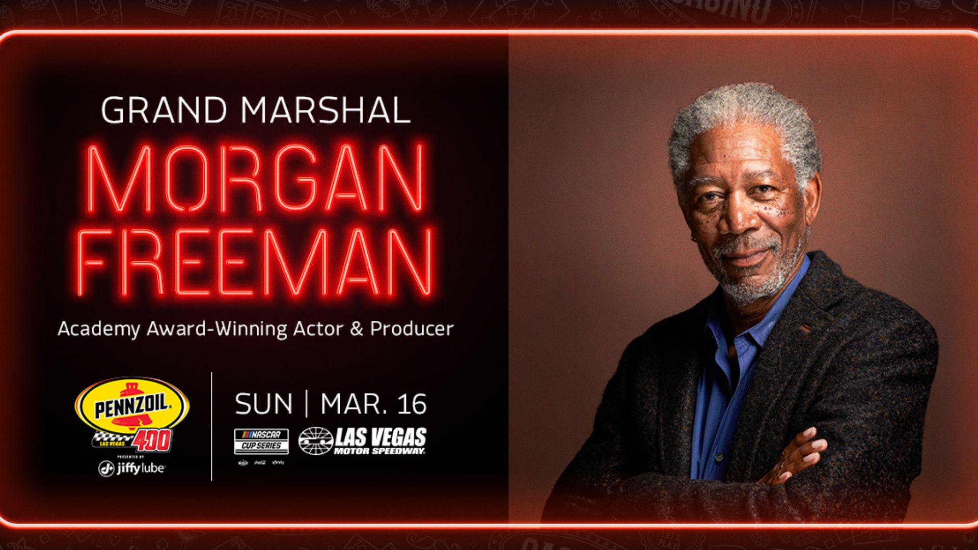 Morgan Freeman Named Grand Marshal For NASCAR Las Vegas Race