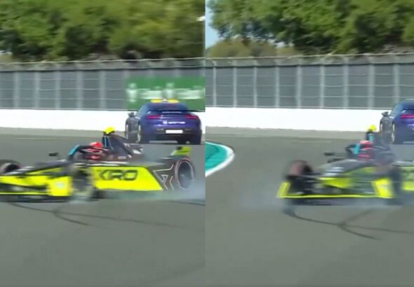 Mr. Beast Crashes A Formula E Racecar