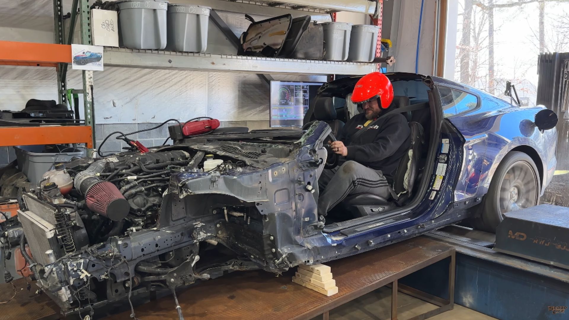 YouTuber Puts A Totaled Roush Mustang On The Dyno