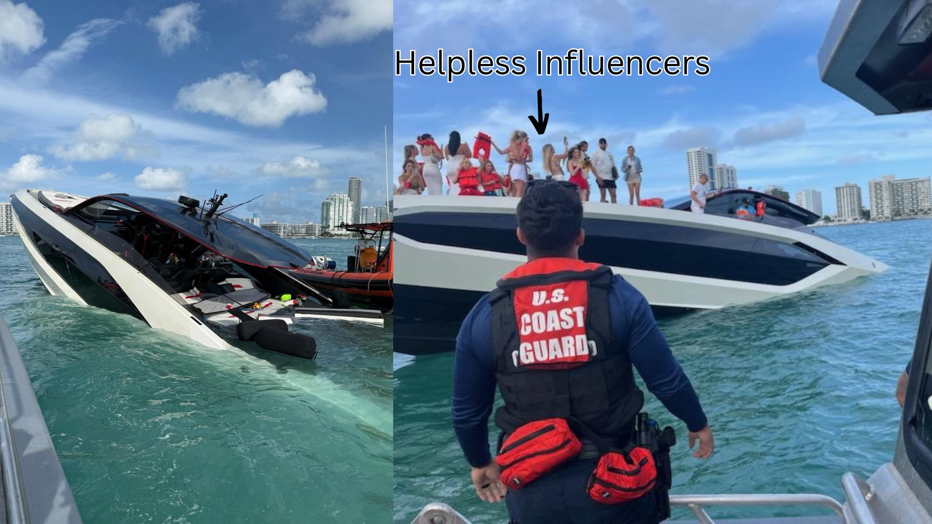 Loaded With Influencers Lamborghini Yacht Sinks Off Florida Coast