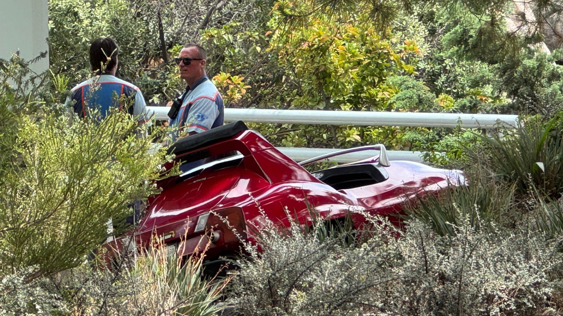 Disneyland Autotopia Car Crashes Off The Track
