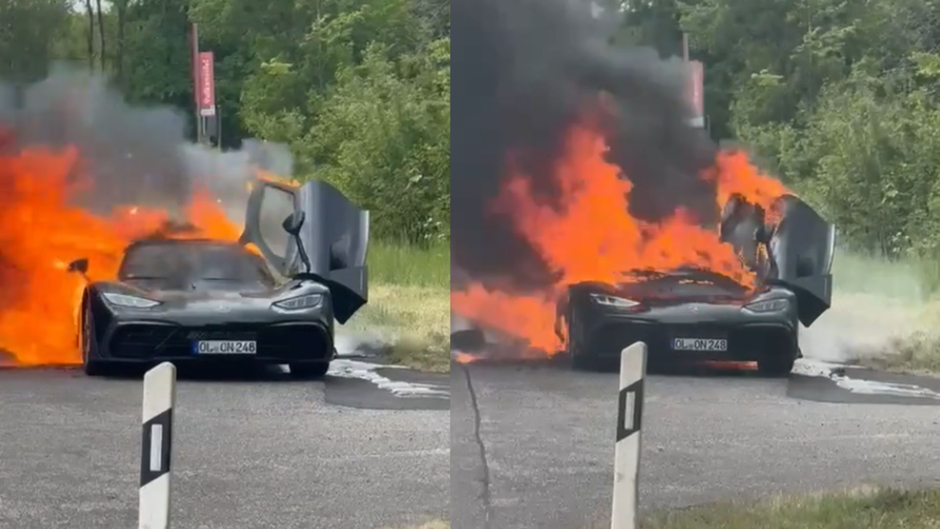 Mercedes AMG One Burns In Germany