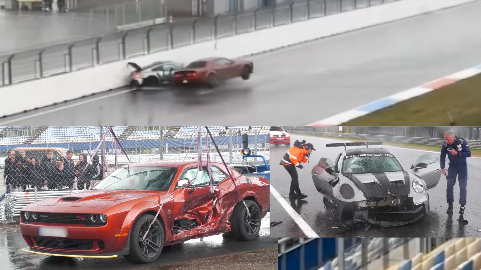 Porsche 911 GT3 RS Dodge Scat Pack Crash On The Track