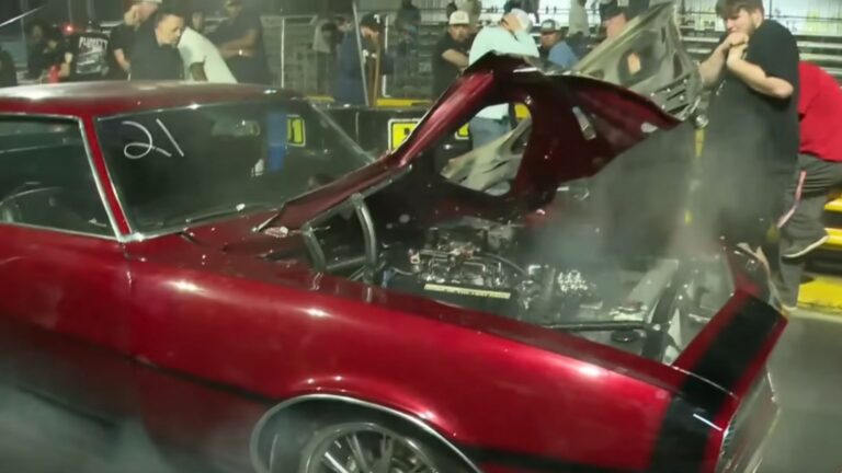 Drag Racing Camaro Blows Up On The Line