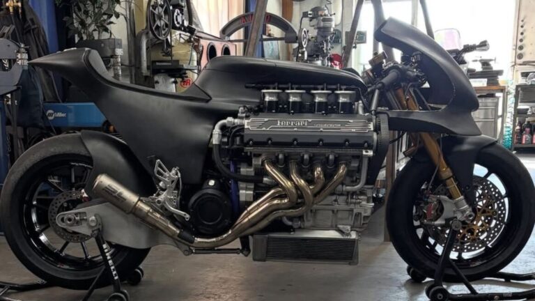 Ferrari F355 Engine Used In Custom Built Motorcycle