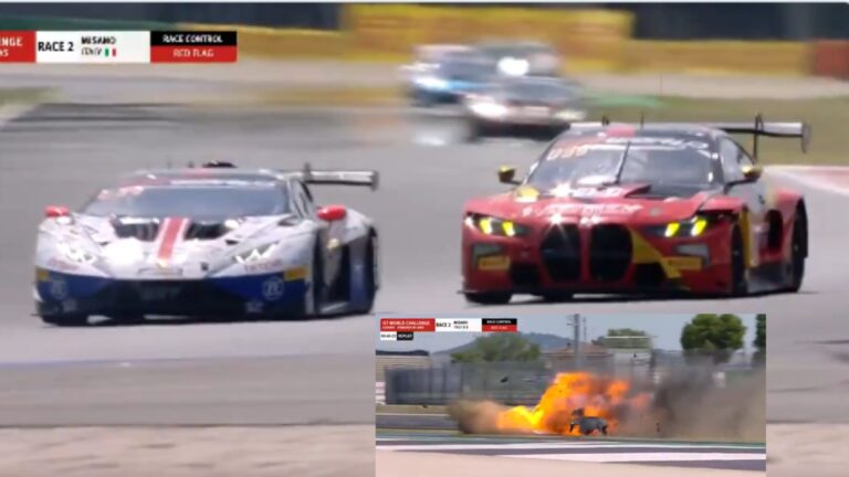 Lamborghini Huracan Becomes Fireball During GT World Challenge Europe
