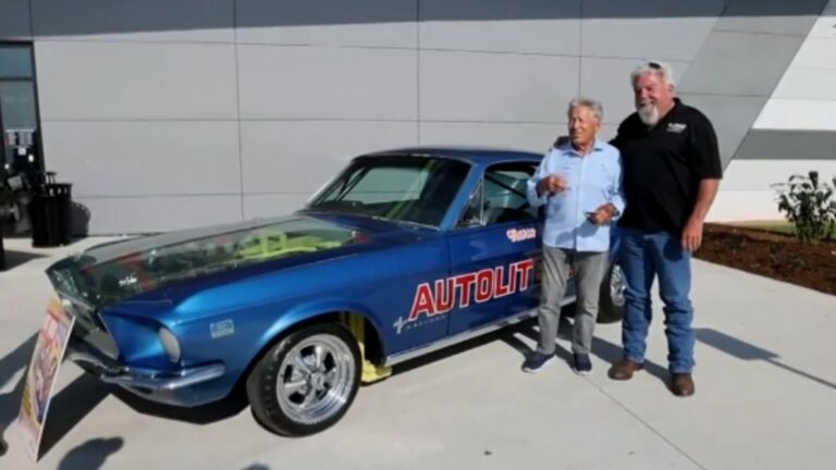 Mario Andretti Reunites With His Old Autolite Mustang