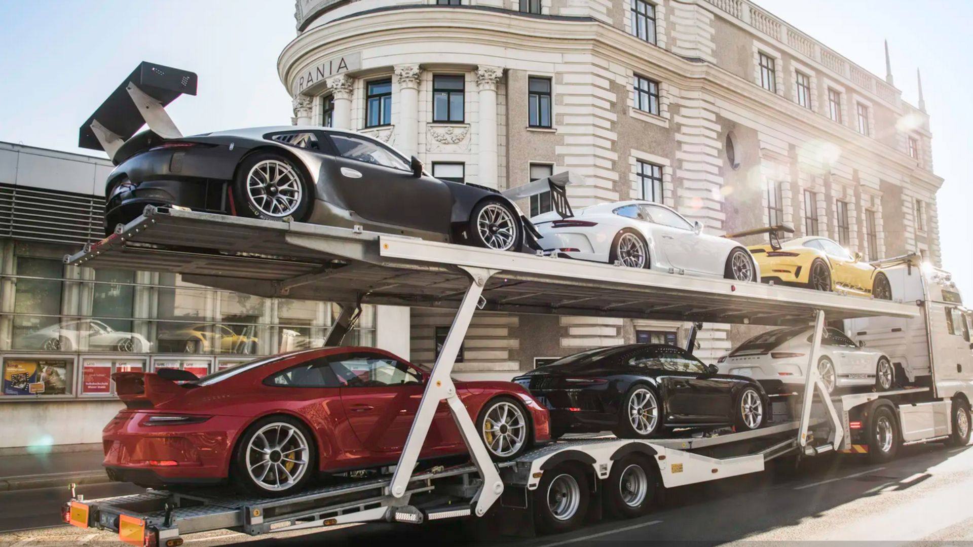Buy Six Porsches And A Transport Truck Together