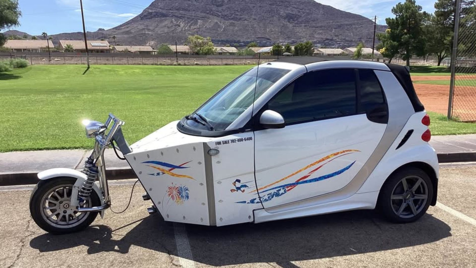 This Smart Fortwo Is A Tricycle For Some Reason
