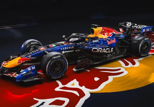 Oracle Red Bull Racing 2026 Formula 1 car in its current livery, the type of car set to run at the Red Bull Showrun Atlanta event