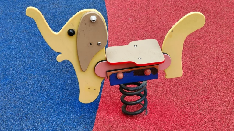 a spring rider on a playground
