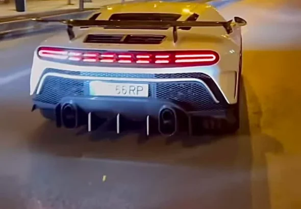 Cristiano Ronaldo's Bugatti Centodieci parked in his private garage