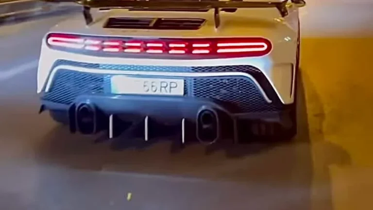 Cristiano Ronaldo's Bugatti Centodieci parked in his private garage