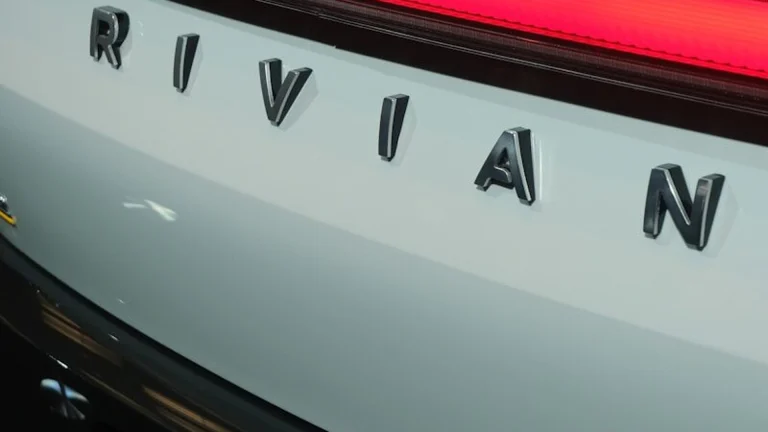 A close up of the rear of a white car