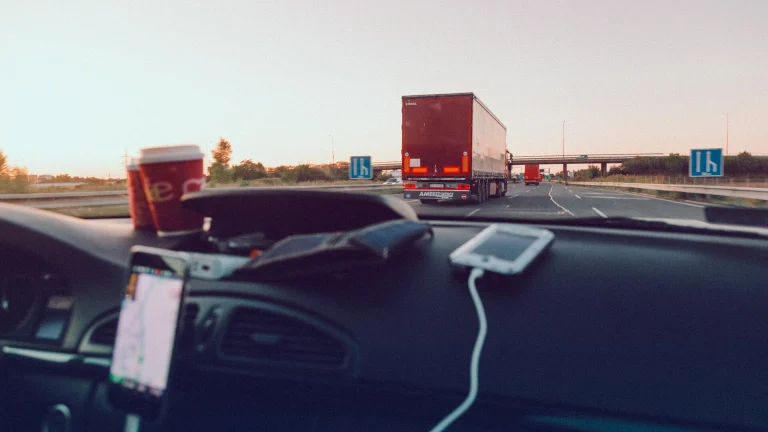 a person driving a car