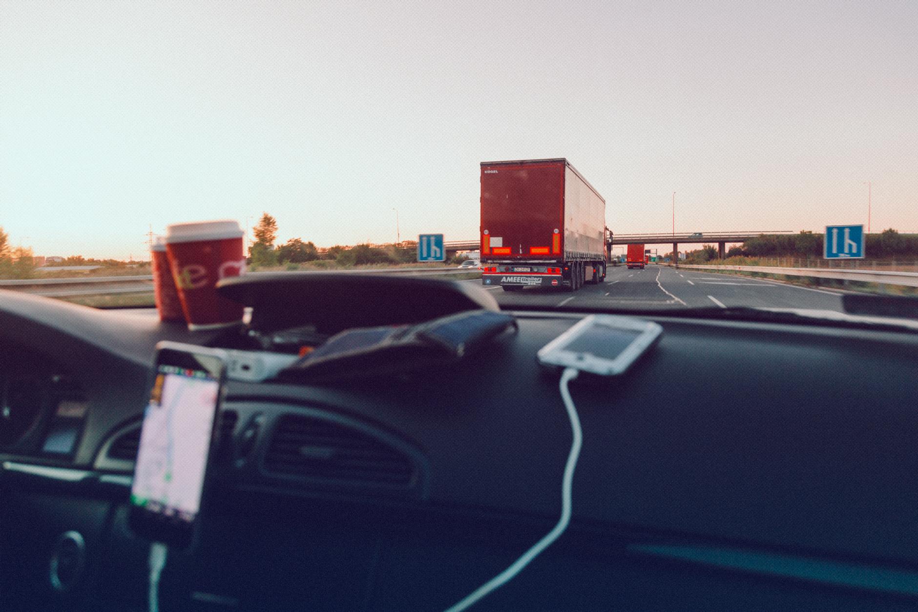 a person driving a car
