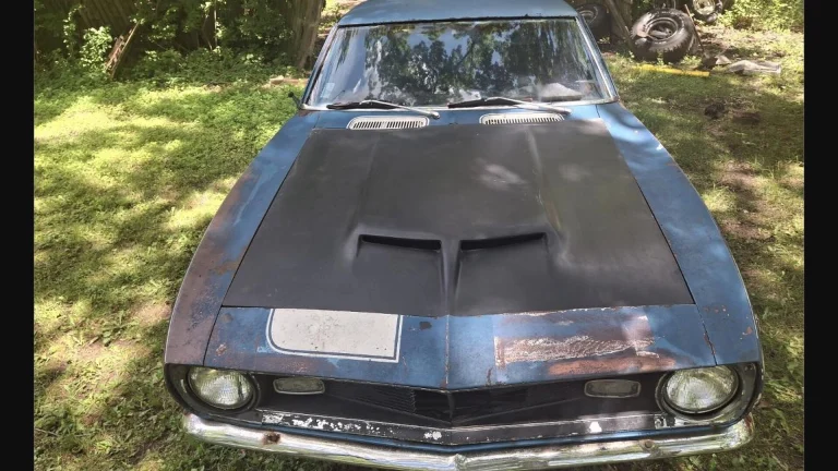 1968 Chevrolet Camaro restomod project car front view, from eBay listing by seller tkk0522