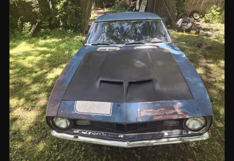 1968 Chevrolet Camaro restomod project car front view, from eBay listing by seller tkk0522