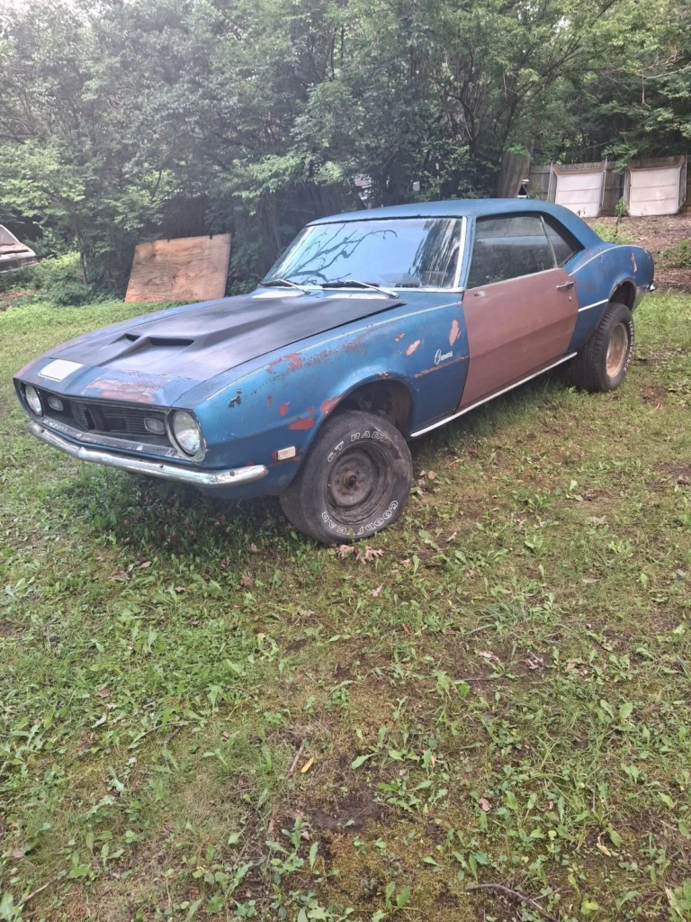 1968 Chevrolet Camaro restomod project car, side view, from eBay listing by seller tkk0522