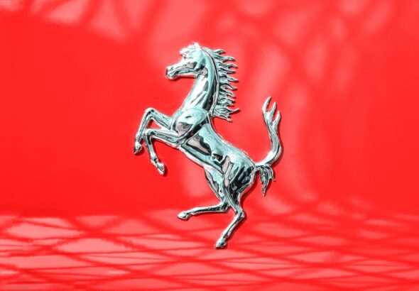 silver horse emblem