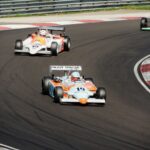 race cars on a track