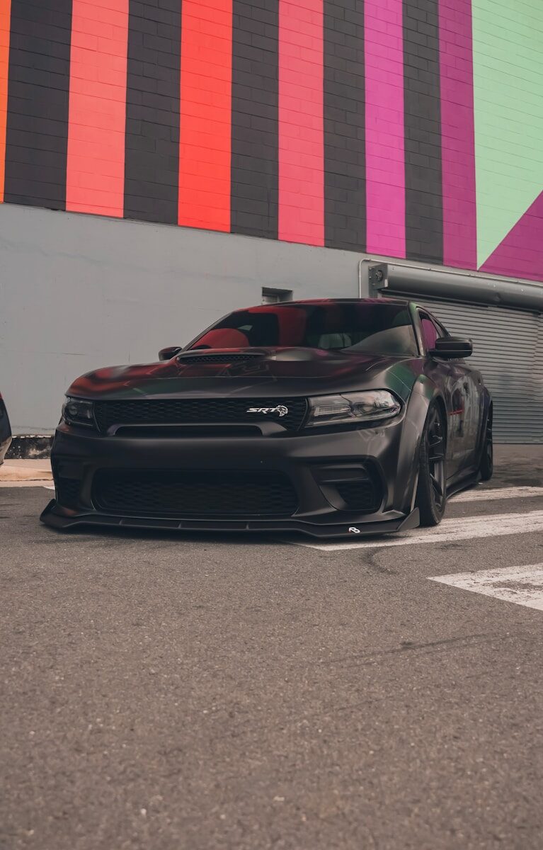 a black sports car