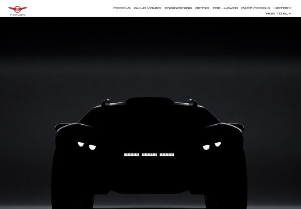 Silhouette teaser image of the 2027 Rezvani Dune showing its front fascia and headlights