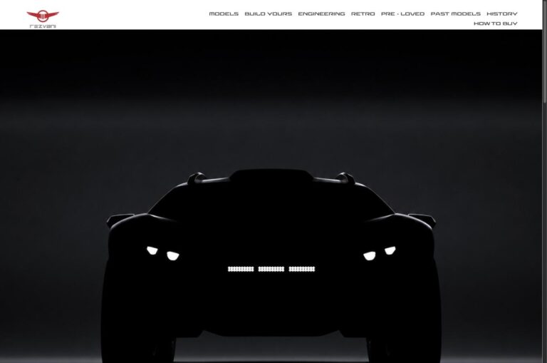 Silhouette teaser image of the 2027 Rezvani Dune showing its front fascia and headlights