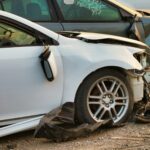 a car that has been involved in a car accident
