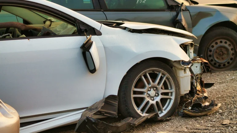 a car that has been involved in a car accident