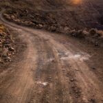 brown soil pavement