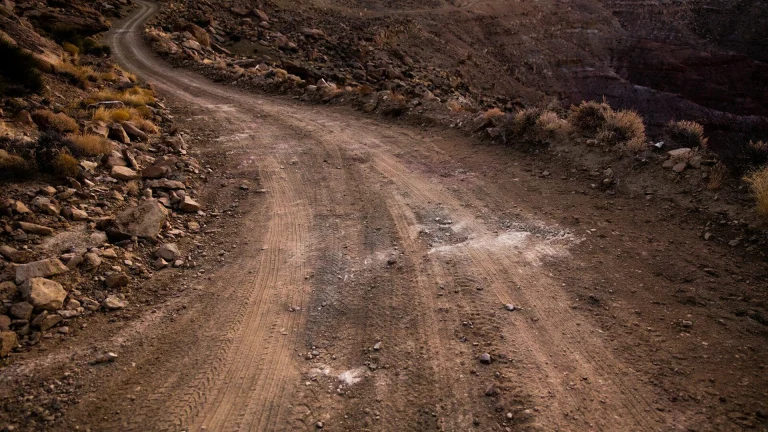 brown soil pavement