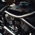 close up of a motorcycle